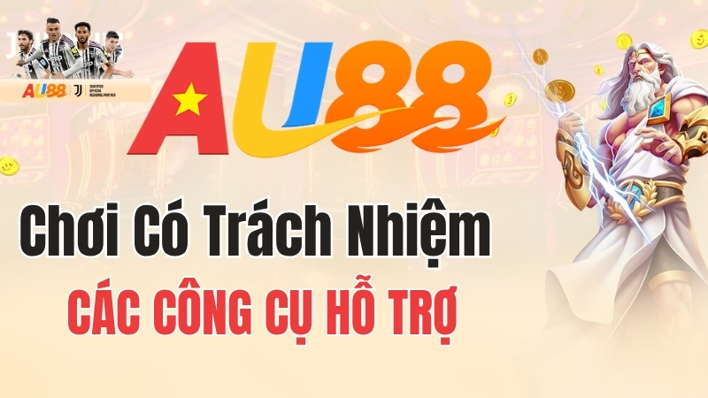 Biện pháp hỗ trợ giảm rủi ro cá cược AU88 Minh họa các biện pháp kiểm soát cá cược gồm giới hạn thời gian, theo dõi ngân sách và tạm ngừng tài khoản
